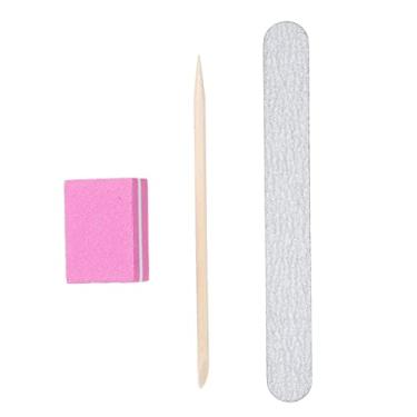 Imagem de ZJchao Arquivos de Pregos 3pcs, Ferramentas de Estilo de Unha, Ferramentas de Manicure Com Lixamento de Arquivo de Manicure, Modelagem, Limpeza e Polimento para Salões e Bricolage Em (Rosa)