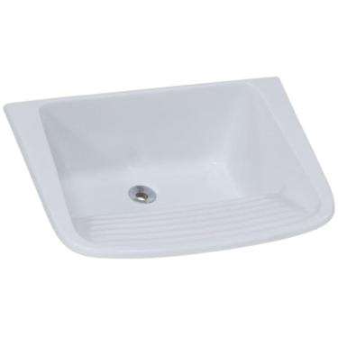 Imagem de Tanque de Mármore Sintético Simples N° com 60x46cm Gelo - 507309 - A.J.RORATO