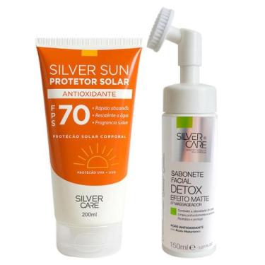 Imagem de Kit Sabonete Detox C/ Massageador + Protetor Solar Corporal - SIlver C