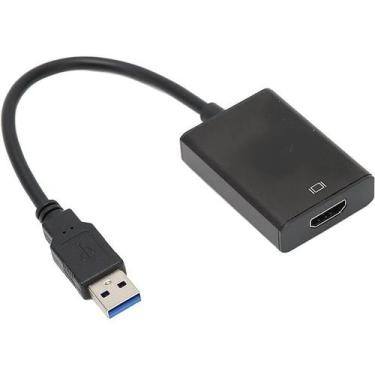 Imagem de Cabo Adaptador Conversor Usb Para Hdmi Usb 3.0 Preto - kapbom