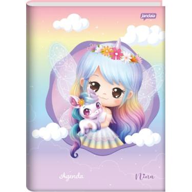 Imagem de Jandaia - Agenda Permanente Escolar 134X200mm CD 192Pgs Nina Unicornio FSC