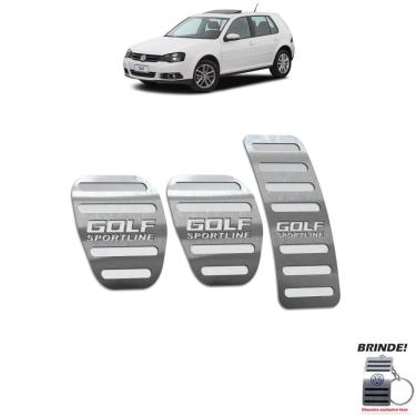 Imagem de Pedaleira Manual Aço Inox Golf Sportline Até 2014 Prata