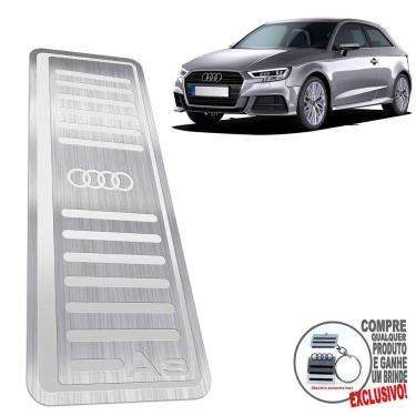 Imagem de Descanso de Pé Aço Inox Audi A3 2017 A 2021 Prata