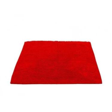Imagem de Tapete de Banheiro Bolinha Microfibra Vermelho 38x58 cm