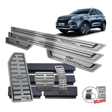 Imagem de Pedaleira Soleira Descanso Preto Chery Tiggo 5X 2021 2022