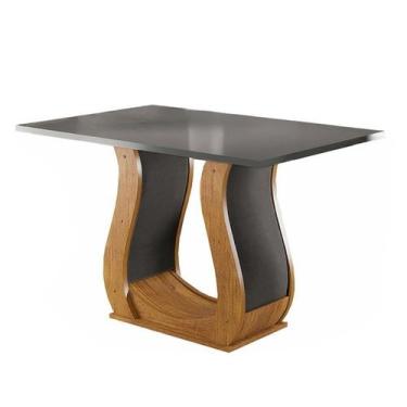 Imagem de Mesa de Jantar 4 Lugares Retangular Tampo de Mdp Nubia - Viero