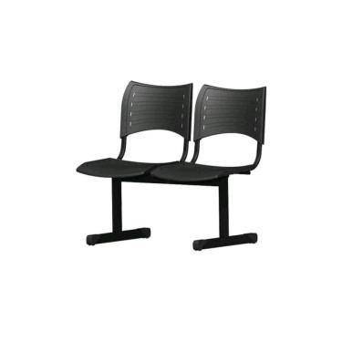 Imagem de Longarina 2 Lugares Recepção - Sala De Espera Dvs Cor Preta