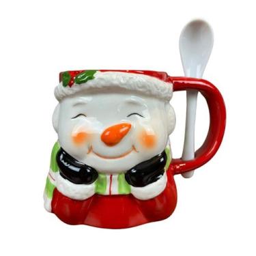 Imagem de Caneca Natal Boneco de Neve com Colher - Mozzafiato