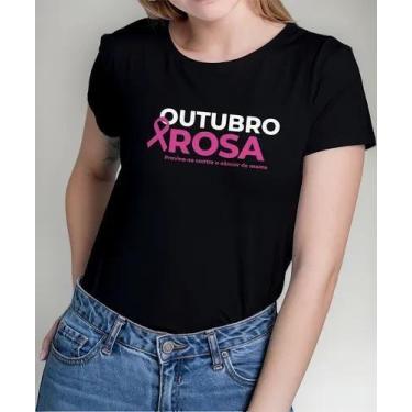 Imagem de Camiseta Camisa Adulto Feminina Masculina Algodão Outubro Rosa Prevenç