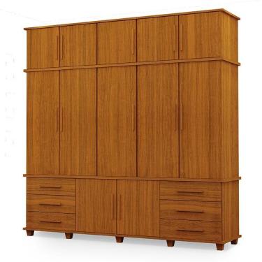 Imagem de Guarda Roupa Casal Londres 5 Portas Freijó – Luapa Móveis