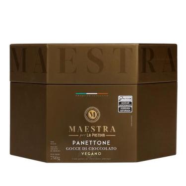 Imagem de Panettone Italiano Gotas de Chocolate Vegano LA PASTINA 750g