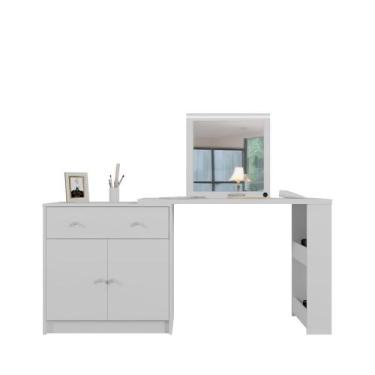 Imagem de Penteadeira Camarim de Canto Aura Branco Fosco - Mobler