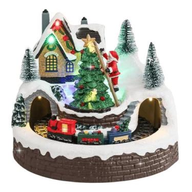 Imagem de Vila Natalina Trem Cenário Natal Led Musica E Movimentos Luxo - TATUDE