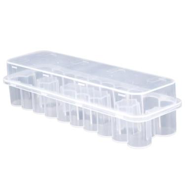 Imagem de Suporte Armazenamento Geladeira 24 Slots Frascos Peptídeos, Organizador Geladeira Frasco 3ml Diabético Caixa Armazenamento Frasco Insulina Organizador Cuidados Diabéticos (Transparente)