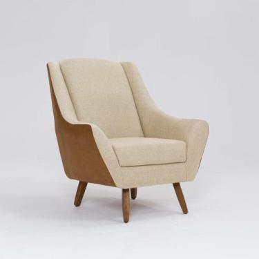 Imagem de Poltrona para Sala de Estar Pés em Madeira Juliet - Domi