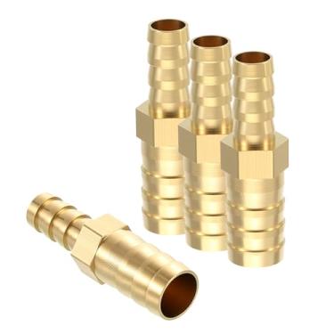 Imagem de HARFINGTON 4 peças de mangueira de latão de 5/20.3 cm a 3/20.3 cm Splicer Mender para impressão 3D, compressor de ar, máquina CNC, matrizes