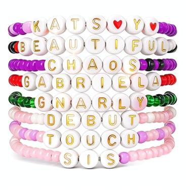 Imagem de Conjunto de pulseiras KATSEYE com 8 peças, lindas pulseiras da amizade, presentes para fãs de shows, Adjustable, Miçanga, Sem Pedra Preciosa