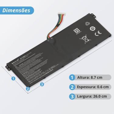 Imagem de Bateria para Notebook Acer Aspire 5 A517-51G-83EE - BestBattery, Preto