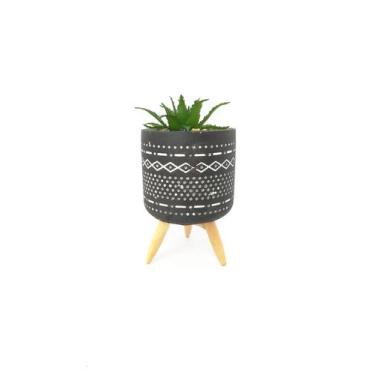 Imagem de Vaso decorativo com planta artificial - Rosa Flores