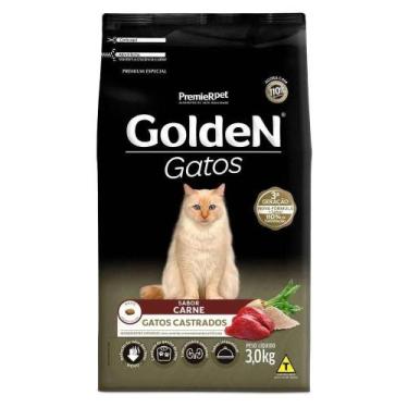 Imagem de Ração Golden Fórmula Gatos Castrados Carne 3Kg