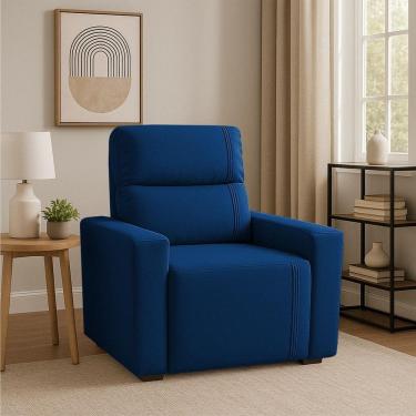 Imagem de Poltrona Retratil e Reclinavel Com Porta Copo Maisa Marinho