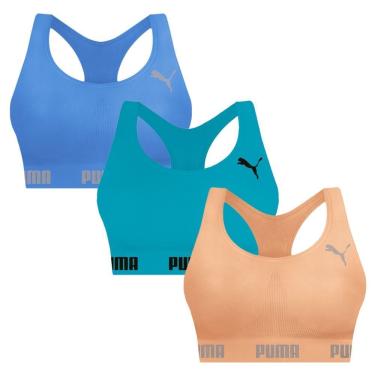 Imagem de Kit 3 Tops Puma Nadador Sem Costura Feminino