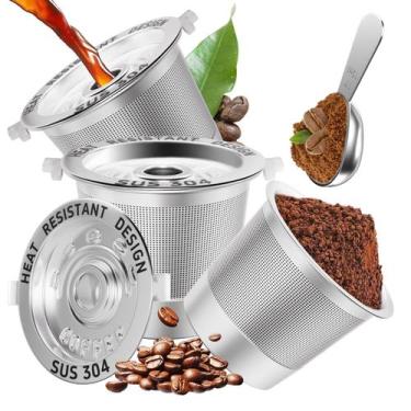 Imagem de Cápsulas de café reutilizáveis NESSUS para Keurig 1.0 com aço inoxidáv