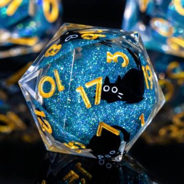 Imagem de Conjunto de dados Roycevon Resin DND Liquid Core Cat com caixa de pres