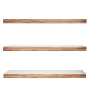 Imagem de Prateleiras com suporte invisivel Madeira Maciça Envelhecida(Envelhecida,60 Centimetros)
