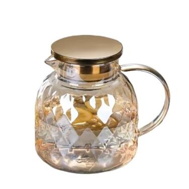 Imagem de Jarro Jarra de água fria vidro resistente ao calor, chaleira chá frutas, jarra, grande capacidade para uso doméstico e hospitalidade, 1,4 L ou,8(1800ml)