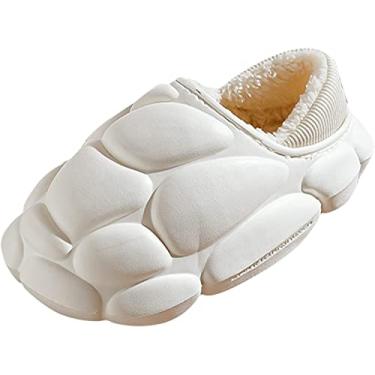 Imagem de Casal de inverno masculino impermeável baotou cobertura de calcanhar quente casa, Branco, 8.5