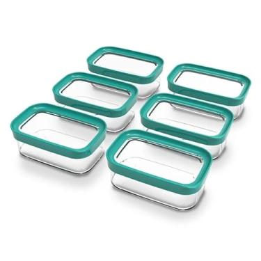Imagem de Kit Conjunto De 06 Potes Herméticos Mantimentos Acrílico 90 (Verde)