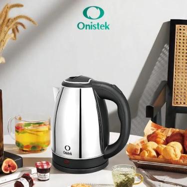 Imagem de Chaleira Jarra Bule Elétrica 1.8l Inox 1200w Prateado - Onistek, 110V