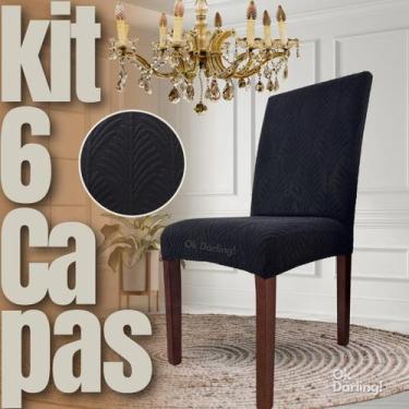 Imagem de Kit 6 Capas de Cadeira Linha Gold Francesa - Preto - OK Darling