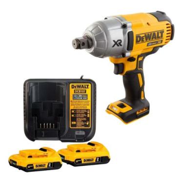 Imagem de Kit Chave de Impacto 20V 950Nm Motor Brushless e 2 Baterias de 2Ah Des