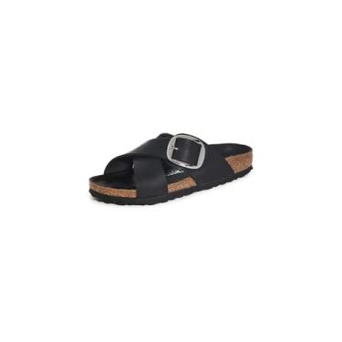 Imagem de Birkenstock Sandálias femininas Siena Big Buckle, preto, 34-34 M EUA