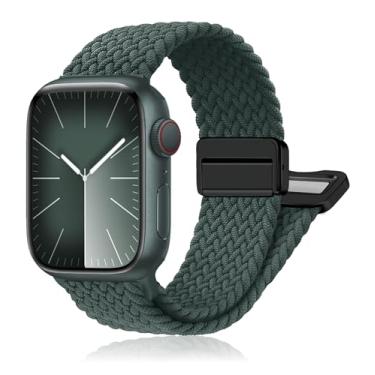 Imagem de Pulseira trançada magnética para Apple Watch séries 11 10 9 8 7 6 5 4 3 / SE/Ultra 3 de 40 mm, 44 mm, 46 mm, 42 mm, 38 mm, 41 mm, 45 mm, 49 mm, 49 mm