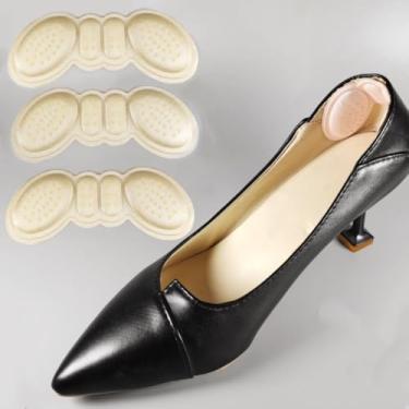 Imagem de 10 almofadas de prevenção de bolhas no calcanhar – protetores de pé autoadesivos antiatrito para sapatos bege