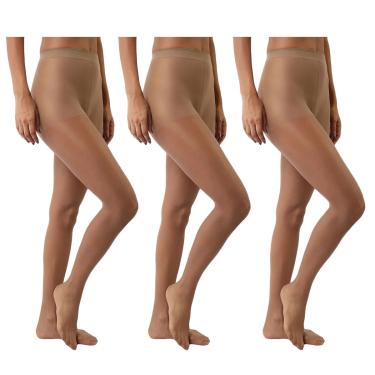 Imagem de Kit 3 Meias Calças Selene Clássica Fio 15 Feminina