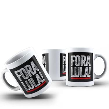 Imagem de Caneca Cerâmica 325ml Café Politica Meme Brasil Fora Lula PT
