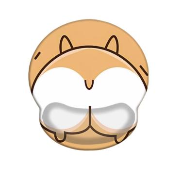 Imagem de Mouse pad de descanso de pulso Cute Corgi Design Silicone 22x24cm