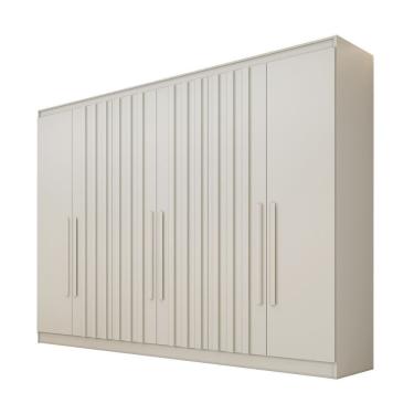 Imagem de Guarda Roupa Oxford 6 Portas 4 Ripadas 4 Gavetas 100% Mdf Off White