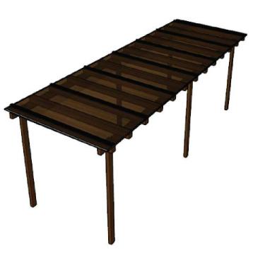 Imagem de Kit Policarbonato Bronze 4mm 6,00m x 1,50m - Perfis Naturais - RM Poli