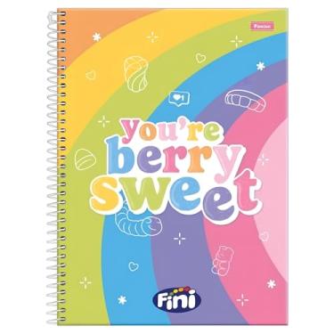 Imagem de Foroni Caderno Universitário Capa Dura Fini, 240 Folhas, 15 Matérias, Espiral Branco, 200x275mm, com Adesivos Perfumados e Bolsa Plástica, Laminação Fosca e Verniz UV