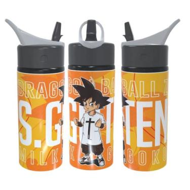 Imagem de Garrafa Squeeze Dragon Ball Z Goku Anime Aluminio 600ml - Volta ás Aul