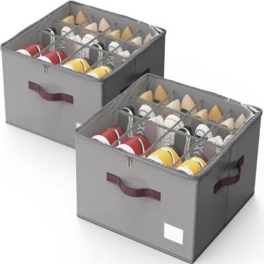 Imagem de Organizador de sapatos Criusia Closet com capa transparente, pacote co