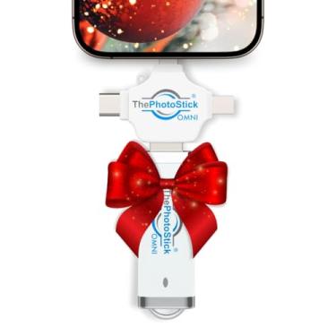 Imagem de ThePhotoStick Cartão de memória Omni de 32 GB e pen drive USB – Backup de foto e vídeo para iPhone, Android, Mac e PC – Conexão multiporta para armazenar e transferir arquivos facilmente