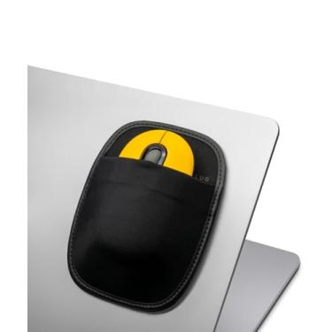 Imagem de Afterplug Suporte de mouse adesivo para laptop, bolsa de armazenamento adesiva compatível com Logitech Anywhere, Pebble & Pop, Magic Mouse 1 e 2, preto