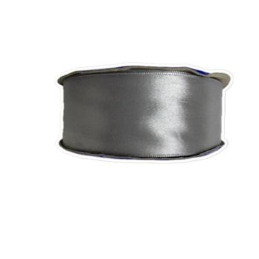 Imagem de ROLO Fita de Cetim Simples N°9 38mm, 50mts ideal para presentes, decorações, festas visual elegante e integração estilosa(CINZA PLATINA (COR 301))