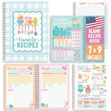 Imagem de Hadley Designs Livro de receitas para escrever em suas próprias receitas - Livros de receitas em branco para escrever, caderno de diário de culinária para receitas, diário de livro de receitas em